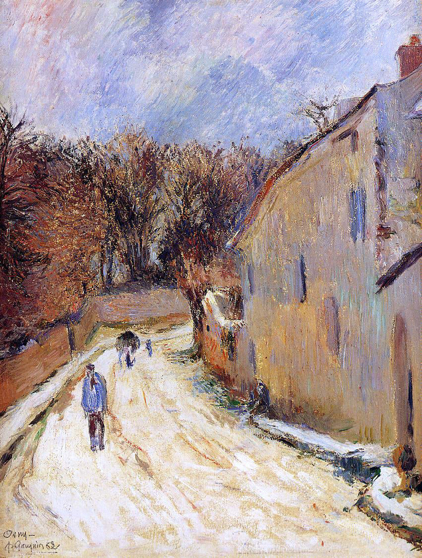 Paul Gauguin Osny, rue de Pontoise, Winter - Canvas Print