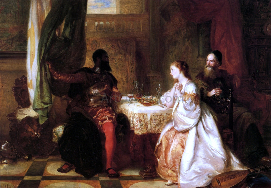 Robert Alexander Hillingford Othello Recounting His Adventures to Desdemona - Canvas Print