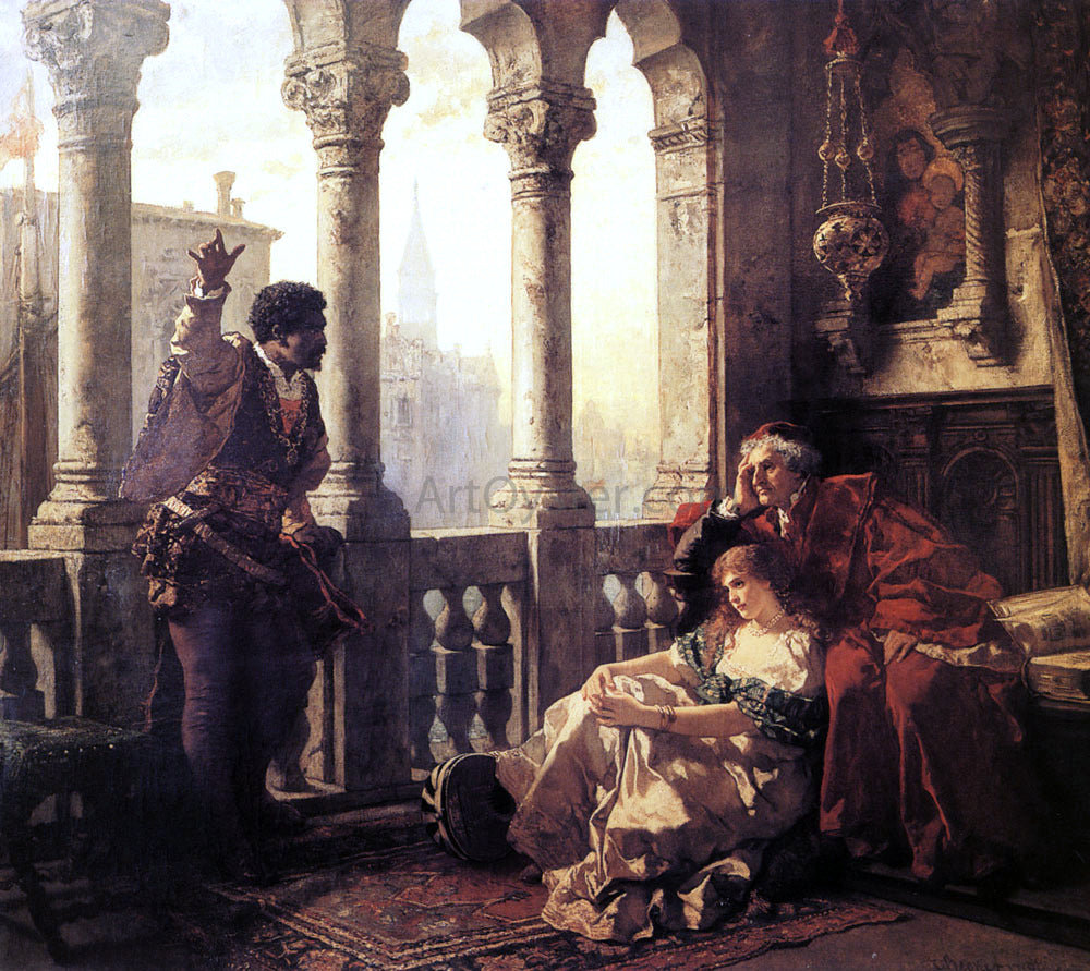 Carl Friedrich Becker Othello Relating His Adventures to Desdemona - Canvas Print