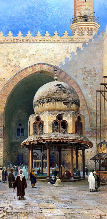 Frans Wilhelm Odelmark Outside the Mosque - Canvas Print