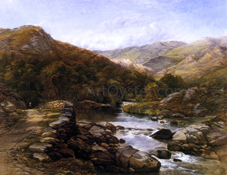 Thomas Creswick Over the Hills and Far Away - Canvas Print