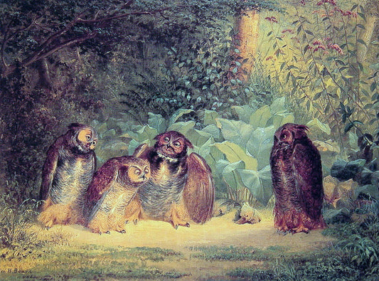 William Holbrook Beard Owls - Canvas Print