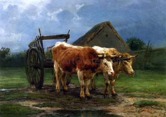 Rosa Bonheur Oxen Pulling a Cart - Canvas Print