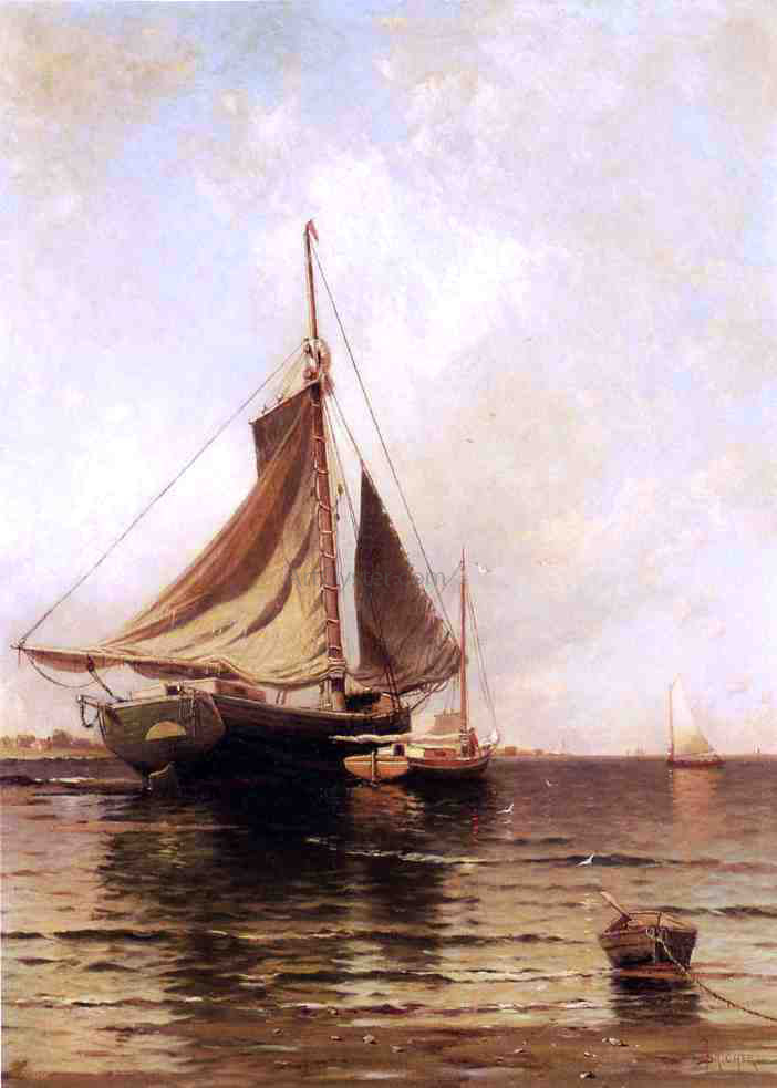 Alfred Thompson Bricher Oyster Boats - Canvas Print