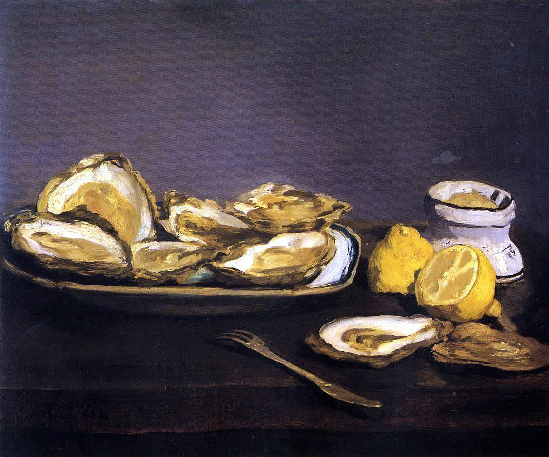 Edouard Manet Oysters - Canvas Print
