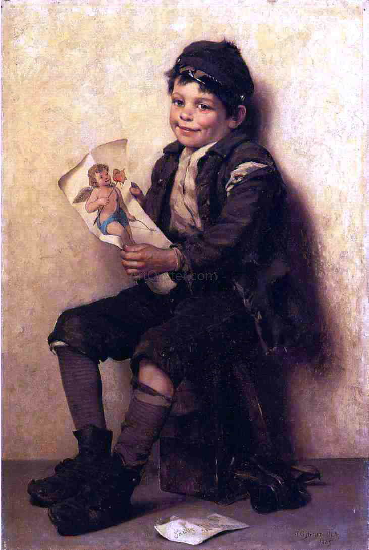 John George Brown Paddy's Valentine - Canvas Print