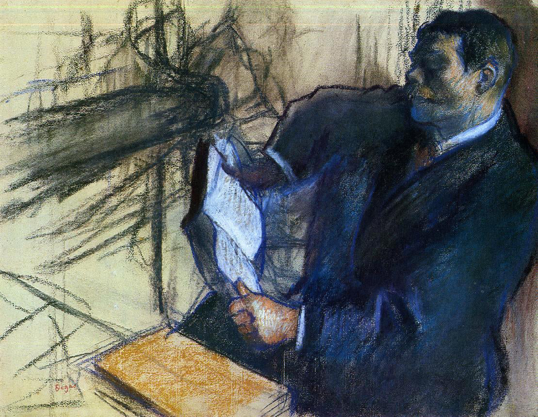 Edgar Degas Pagans and Degas's Father - Canvas Print