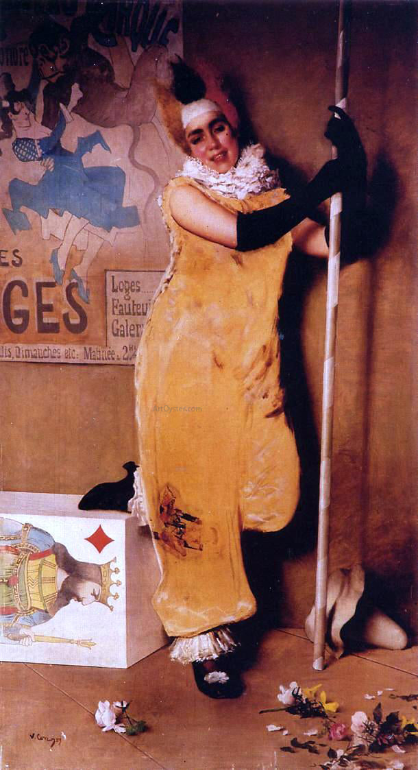 Vittorio Matteo Corcos Pagliaccia - Canvas Print