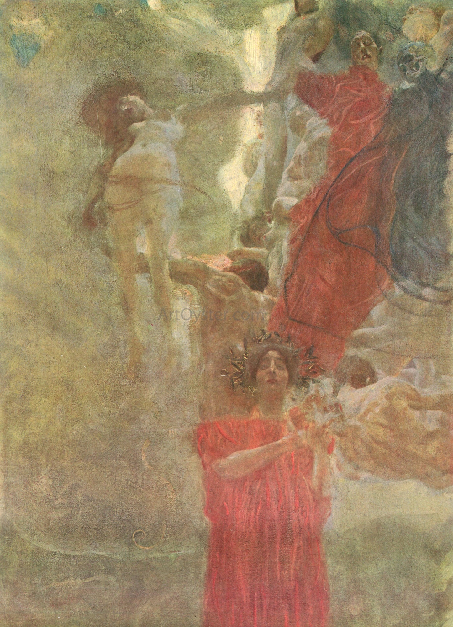 Gustav Klimt Painted Composition Design to Medicine - Canvas Print