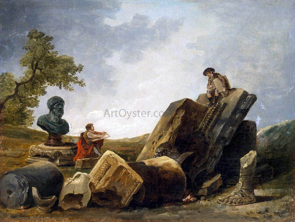 Hubert Robert Painters - Canvas Print