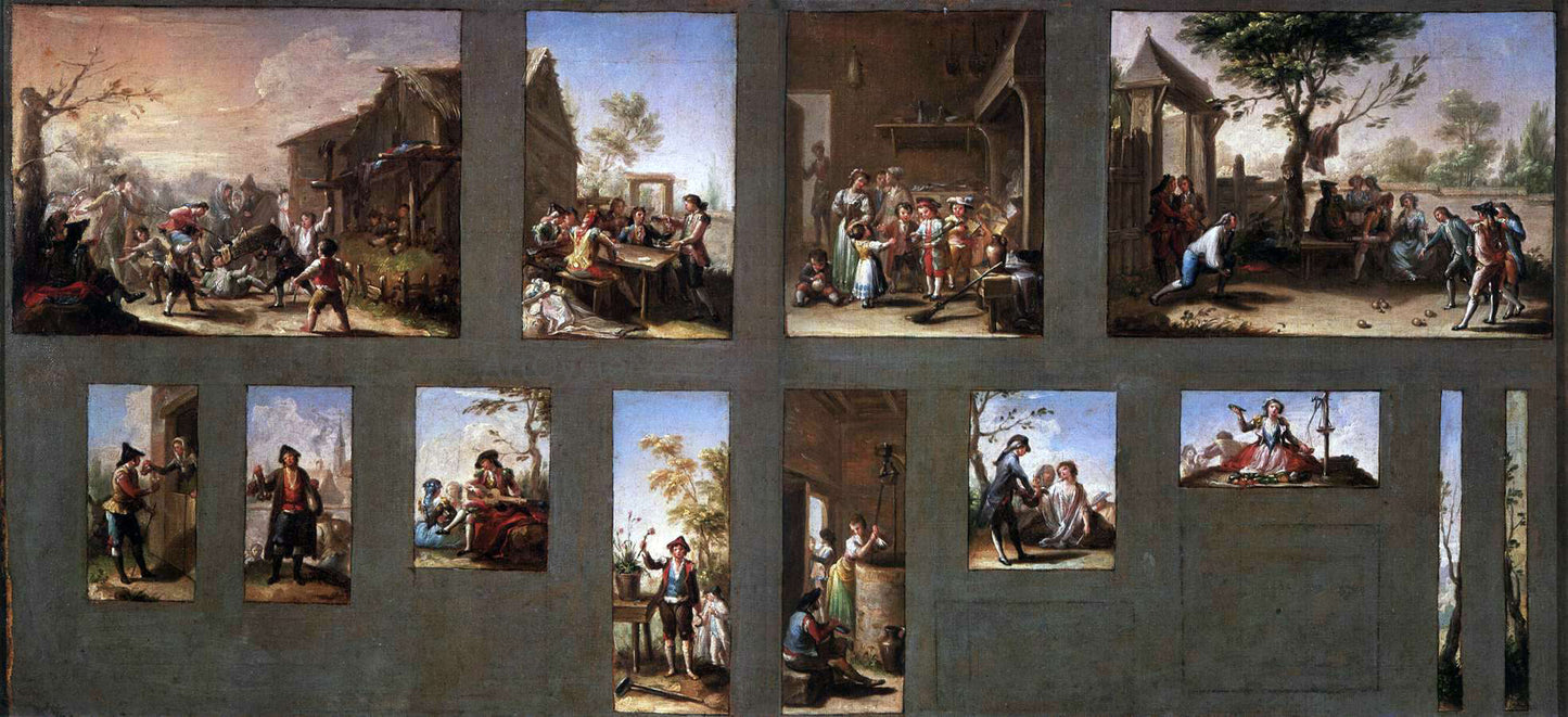 Francisco Bayeu Y Subias Painting with Thirteen Sketches - Canvas Print