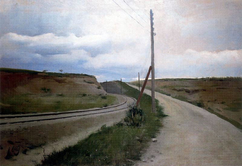 Ramon I Carbo Paisaje con camino - Canvas Print