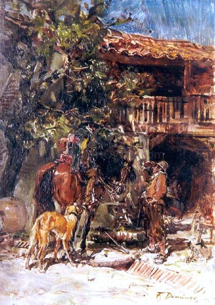 Francisco Domingo Marques Paisaje con Caseron - Canvas Print