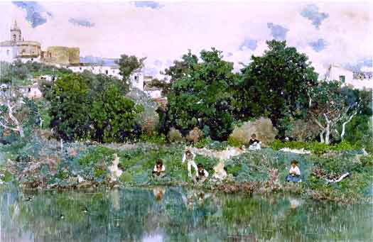 Martin Rico Y Ortega Paisaje Verde - Canvas Print