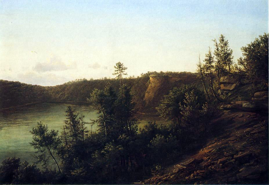 Thomas Doughty Palisades Near Fort Lee - Canvas Print