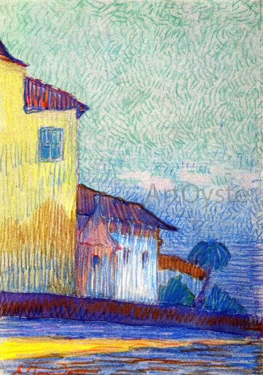 Emile Jourdan Palm Tree in Brittany - Canvas Print