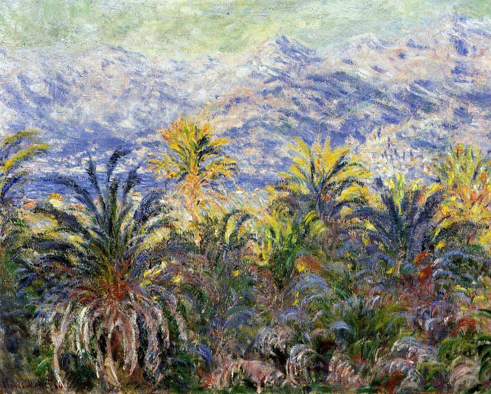 Claude Oscar Monet Palm Trees at Bordighera - Canvas Print