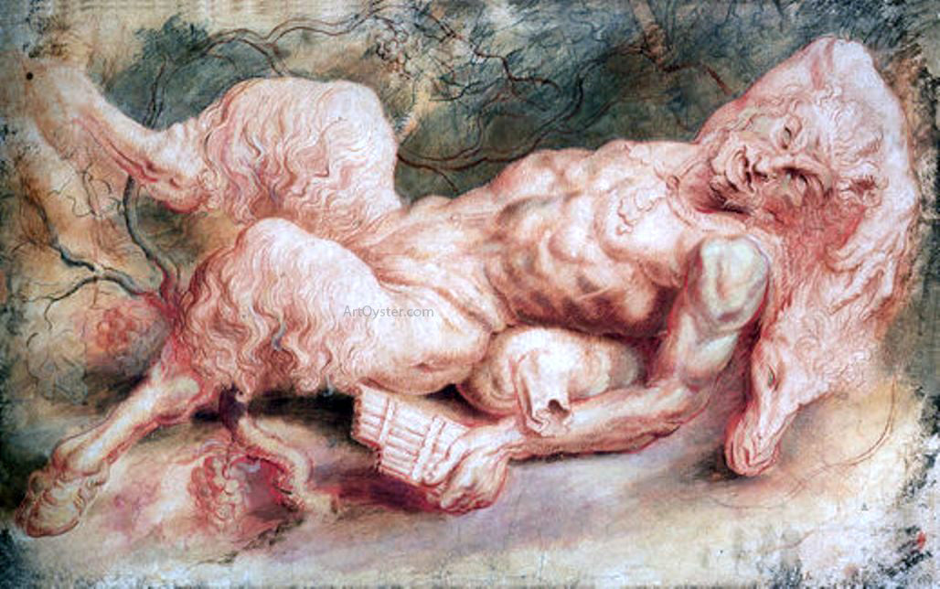 Peter Paul Rubens Pan Reclining - Canvas Print