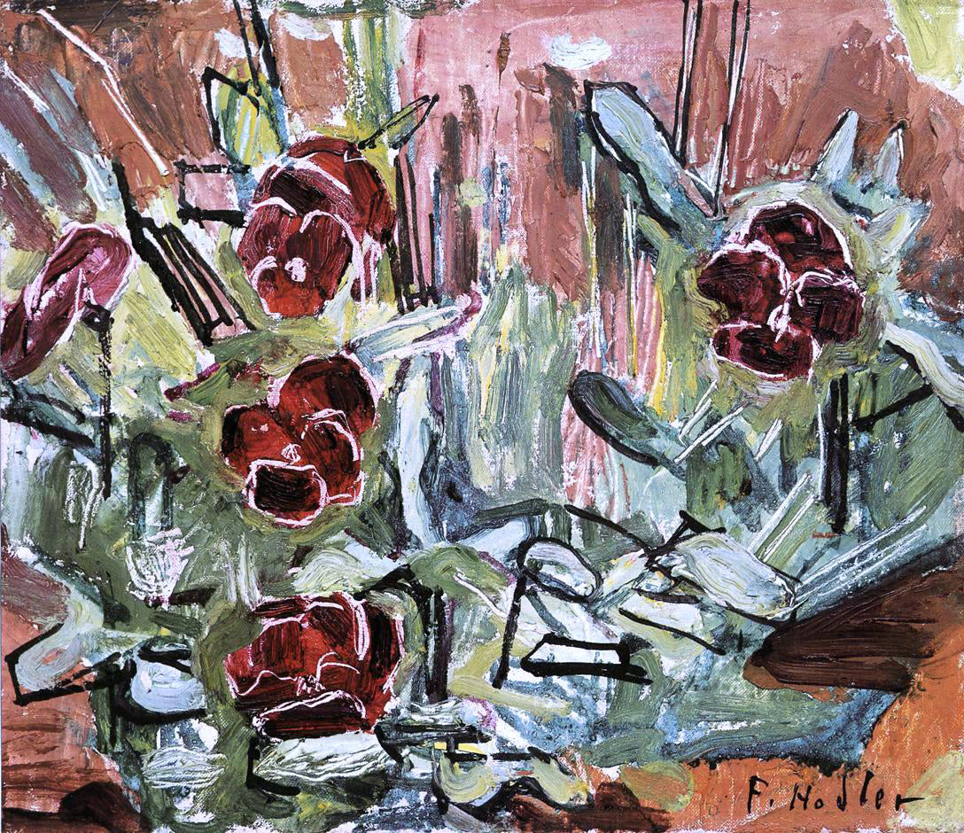 Ferdinand Hodler Pansies - Canvas Print