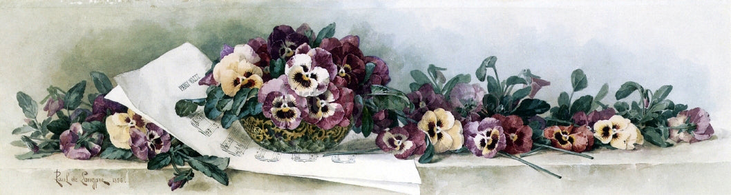 Raoul Paul Maucherat De Longpre Pansy Waltz - Canvas Print