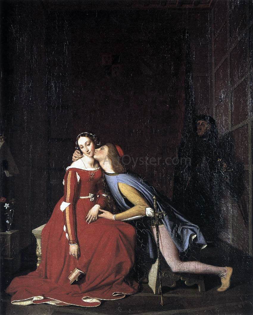 Jean-Auguste-Dominique Ingres Paolo and Francesca - Canvas Print