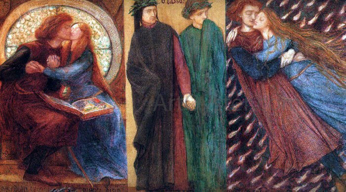 Dante Gabriel Rossetti Paolo and Francesca da Rimini - Canvas Print