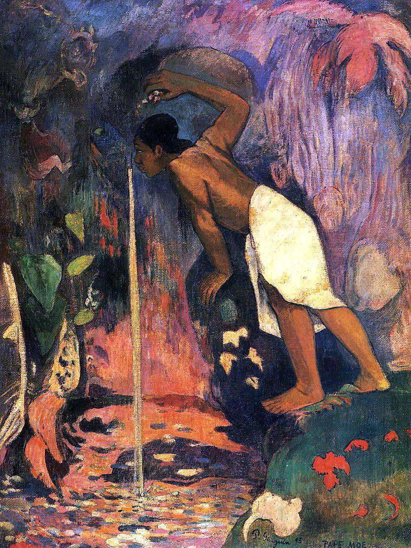 Paul Gauguin Pape Moe (also known as Mysterious Water) - Canvas Print