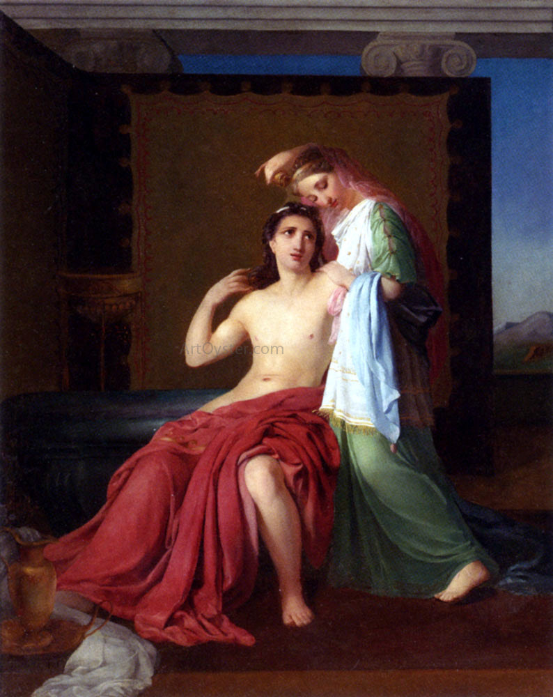 Henri-Joseph Duwee Paris And Helen - Canvas Print