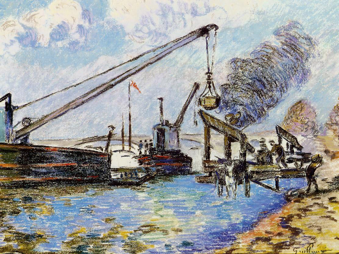 Armand Guillaumin Paris - Quai de la Rapee - Canvas Print