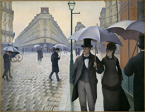 Gustave Caillebotte Paris Street, Rainy Day - Canvas Print