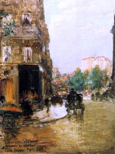 Frederick Childe Hassam Paris Street Scene - Canvas Print