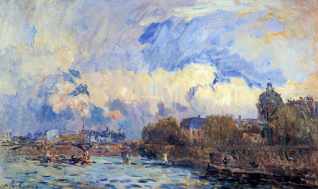 Albert Lebourg Paris, the Seine at Pont des Arts and the Institute - Canvas Print