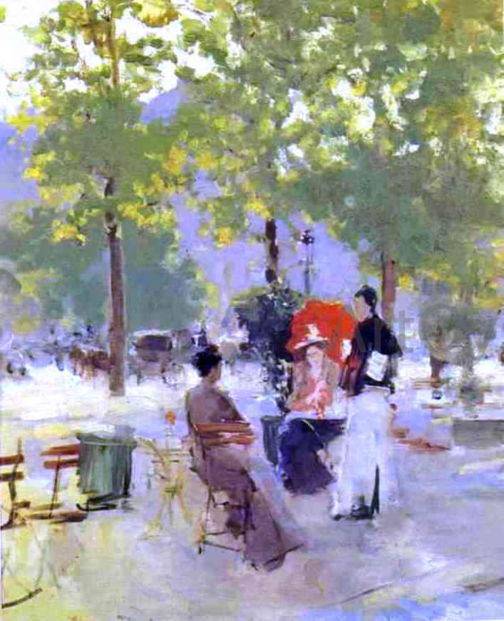 Constantin Alexeevich Korovin A Parisian Cafe - Canvas Print