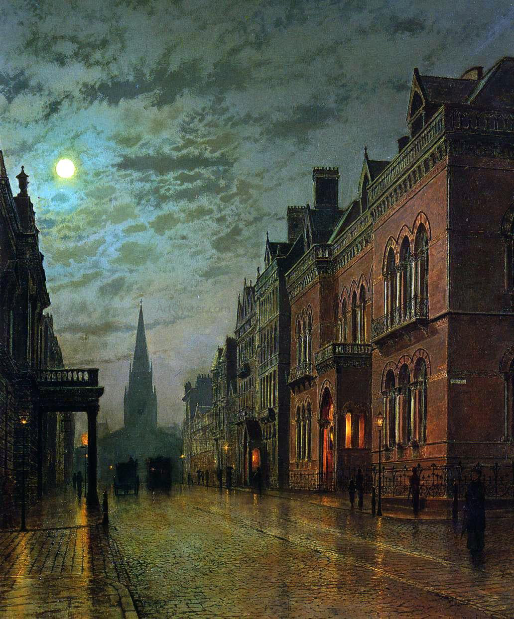 John Atkinson Grimshaw Park Row, Leeds - Canvas Print