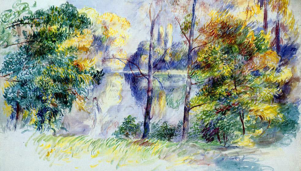 Pierre Auguste Renoir Park Scene - Canvas Print