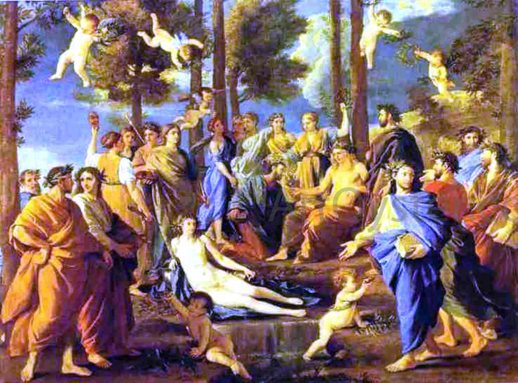 Nicolas Poussin Parnasus - Canvas Print
