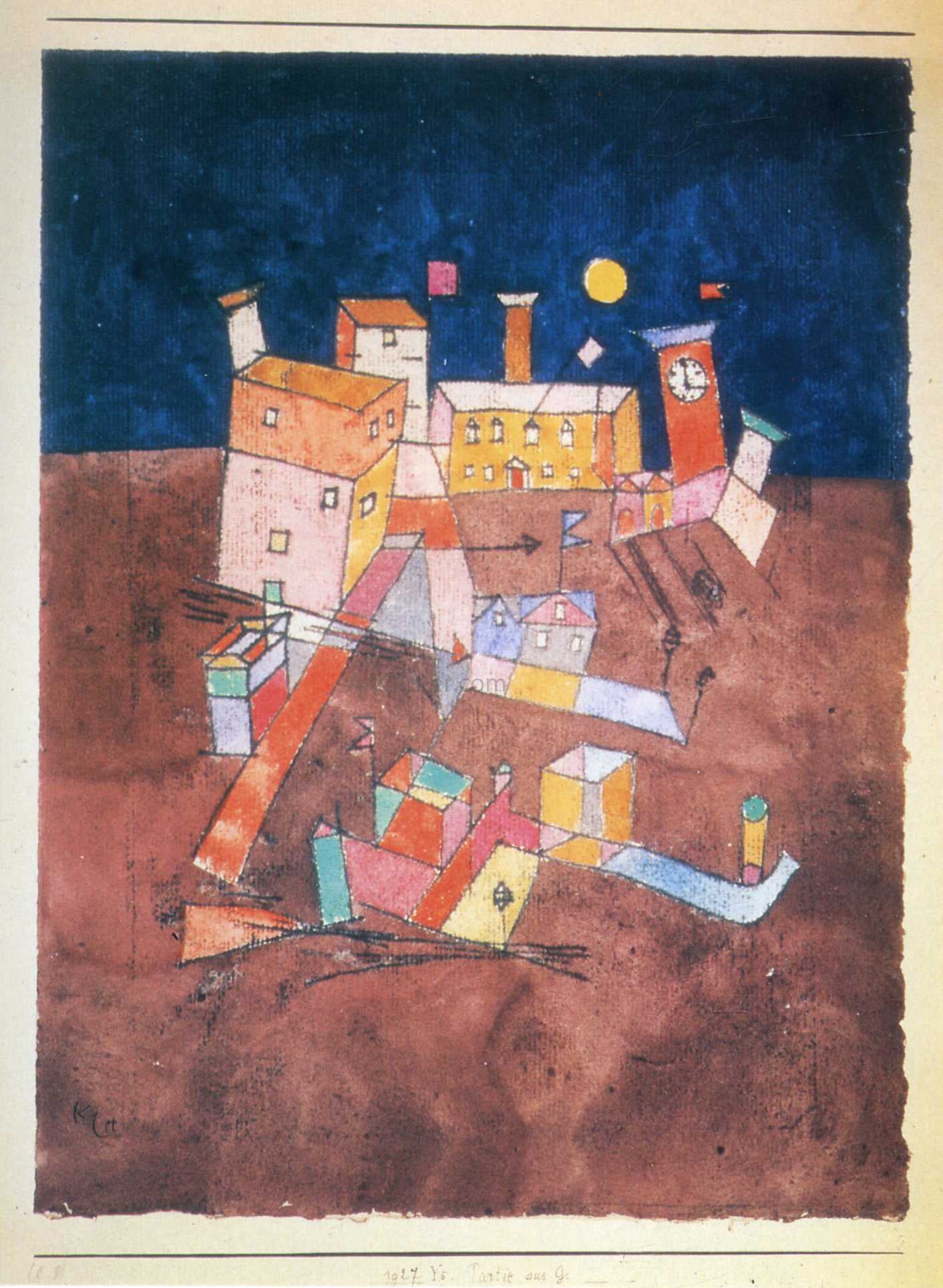 Paul Klee Part of G - Canvas Print