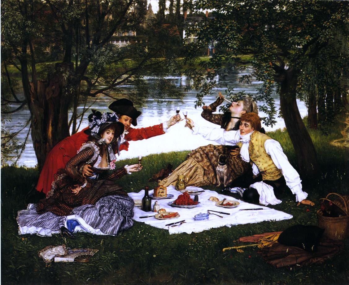 James Tissot Partie Carree - Canvas Print