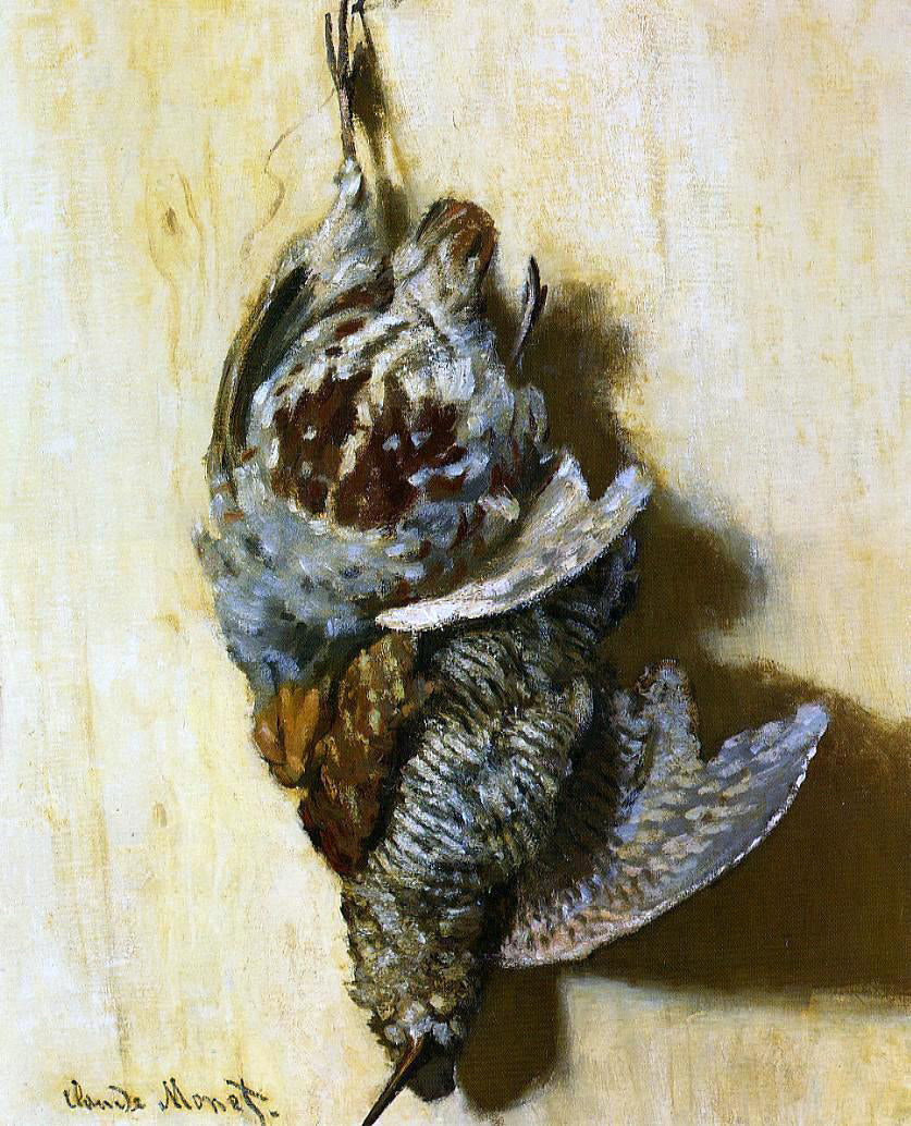 Claude Oscar Monet Partridge and Woodcock - Canvas Print