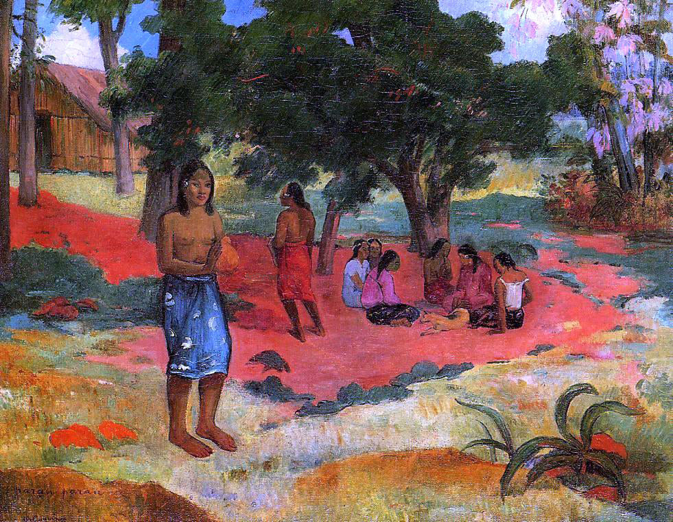 Paul Gauguin Paru Paru (also known as Whispered Words, II) - Canvas Print
