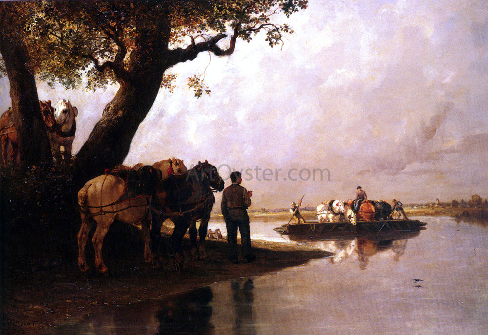 Jules Jacques Veyrassat Passe-Cheval, Pour les Chevaux de - Canvas Print