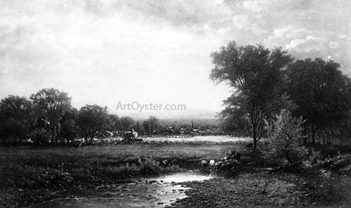 James McDougal Hart Pasture Scene - Canvas Print