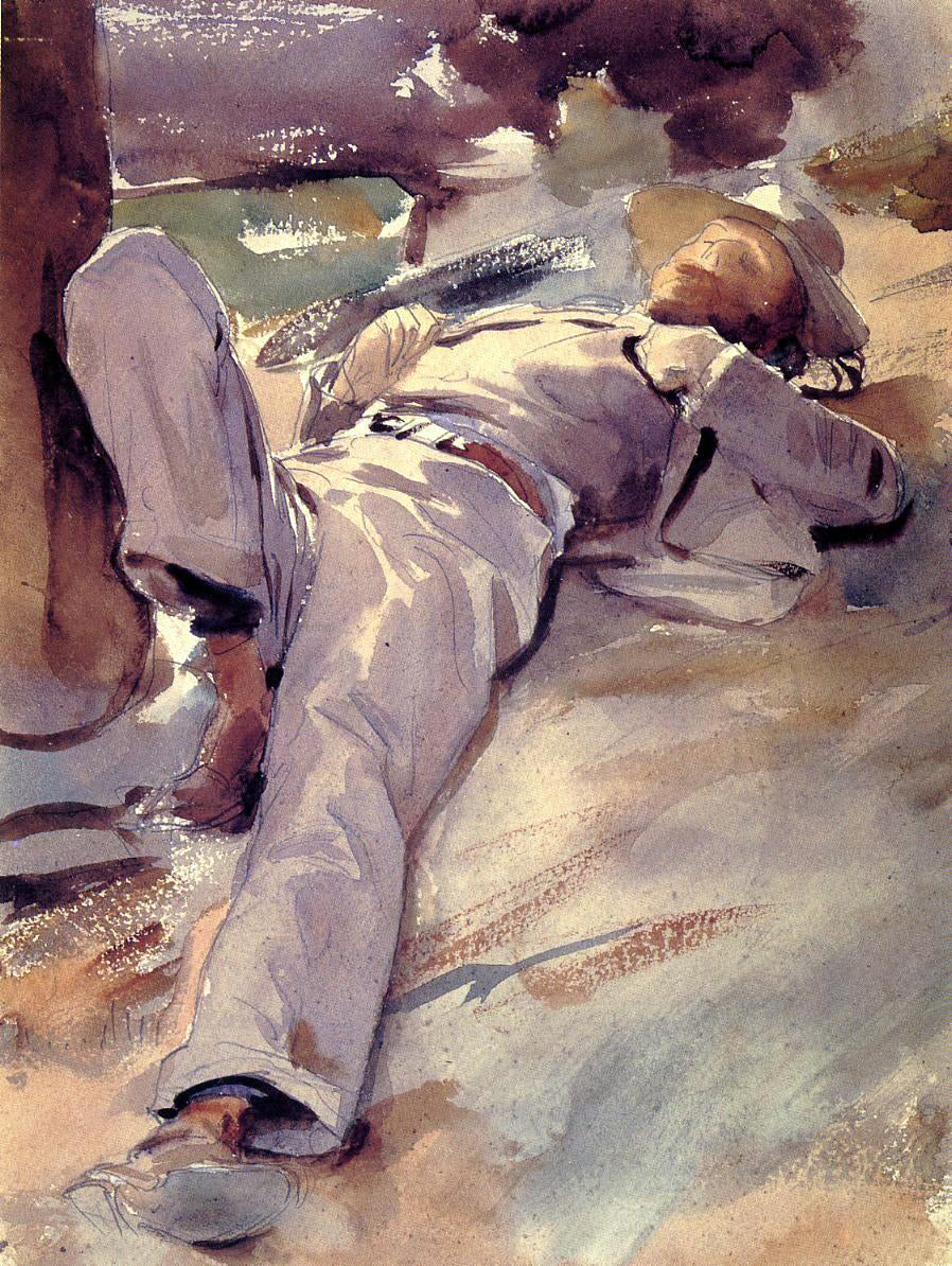 John Singer Sargent Pater Harrison (also known as Siesta) - Canvas Print