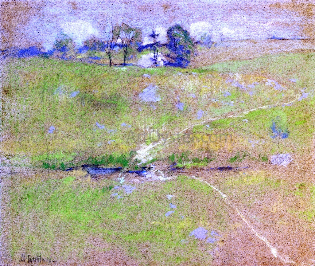 John Twachtman Path in the Hills, Branchville, Connecticut - Canvas Print