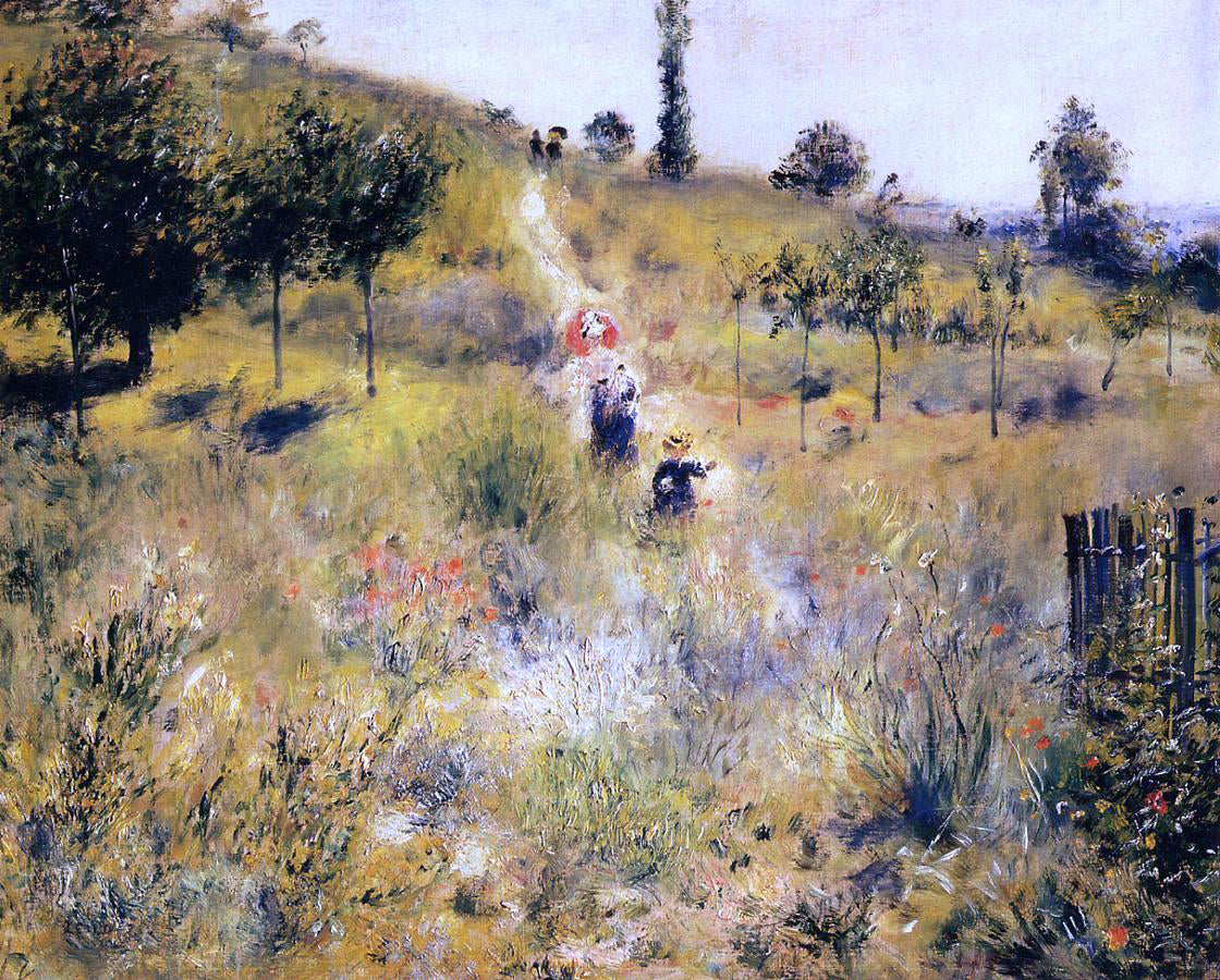 Pierre Auguste Renoir Path Leading through Tall Grass - Canvas Print