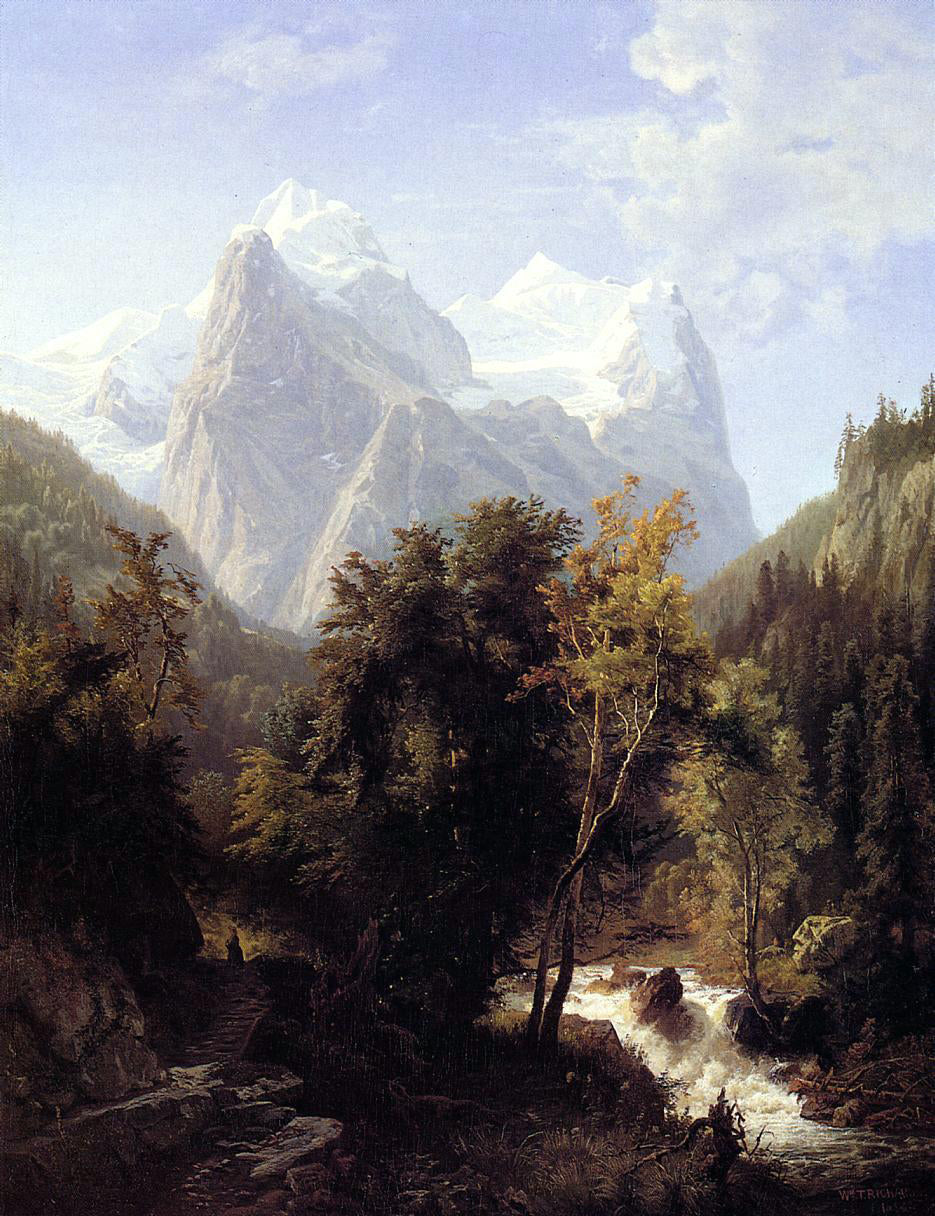 William Trost Richards Path Through the Mountains - Canvas Print
