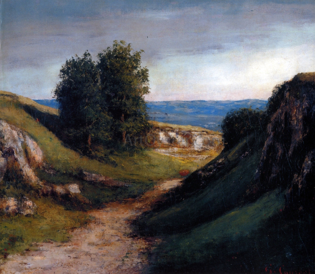 Gustave Courbet Path to the Sea - Canvas Print