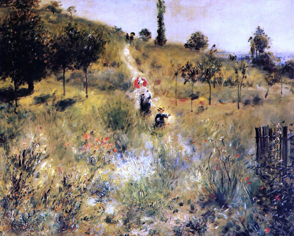 Pierre Auguste Renoir Path Winding through the High Grass - Canvas Print
