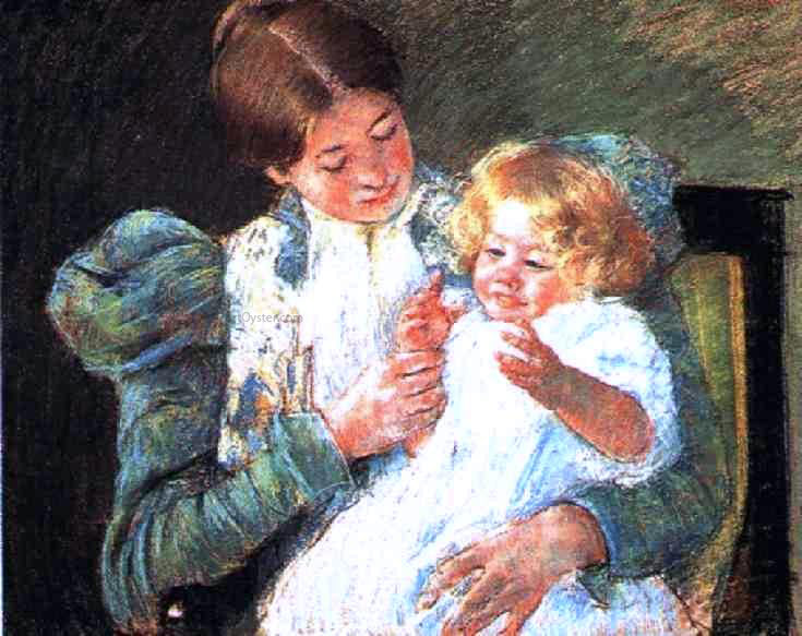 Mary Cassatt Pattycake - Canvas Print