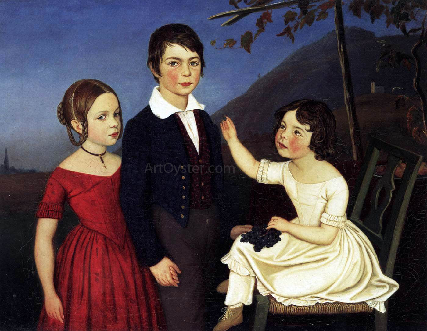 Friedrich Wasmann Paul, Maria, and Filomena von Putzer - Canvas Print